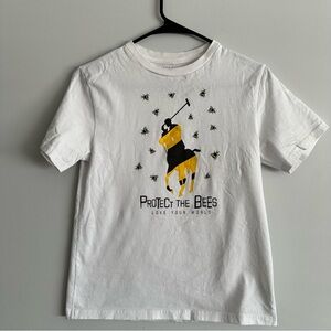 Ralph Lauren Kids White Graphic Tee - Protect the Bees